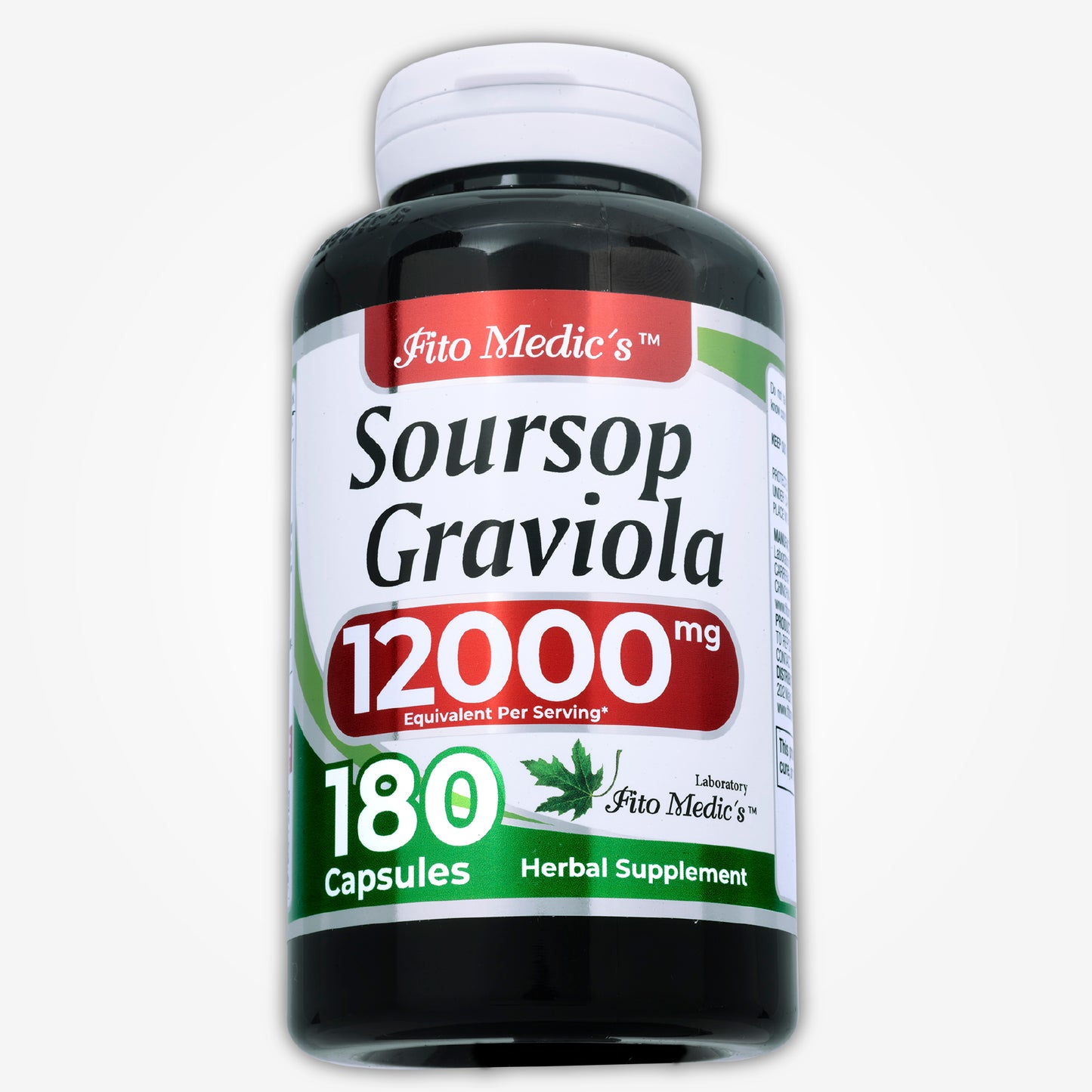 Graviola soursop - 12000 mg - 180 capsules - Ultra high Absorption.