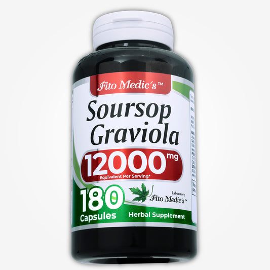 Graviola soursop - 12000 mg - 180 capsules - Ultra high Absorption.