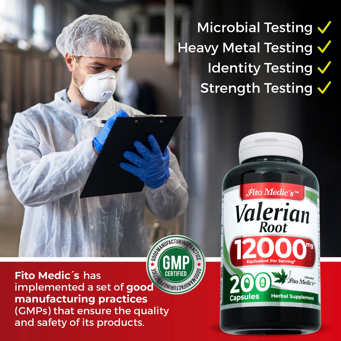 Valerian root | 200 capsules | 12000 mg | Ultra High Absorption.