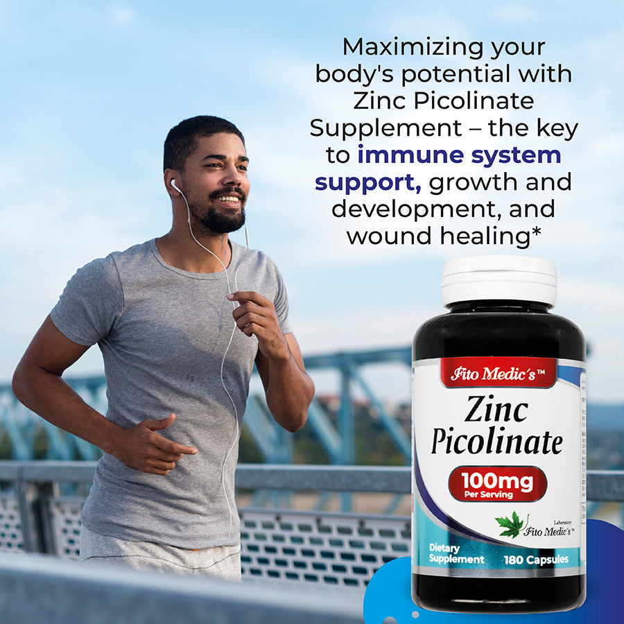 Zinc Picolinate - 100 mg - 180 Capsules -  Ultra High Absorption