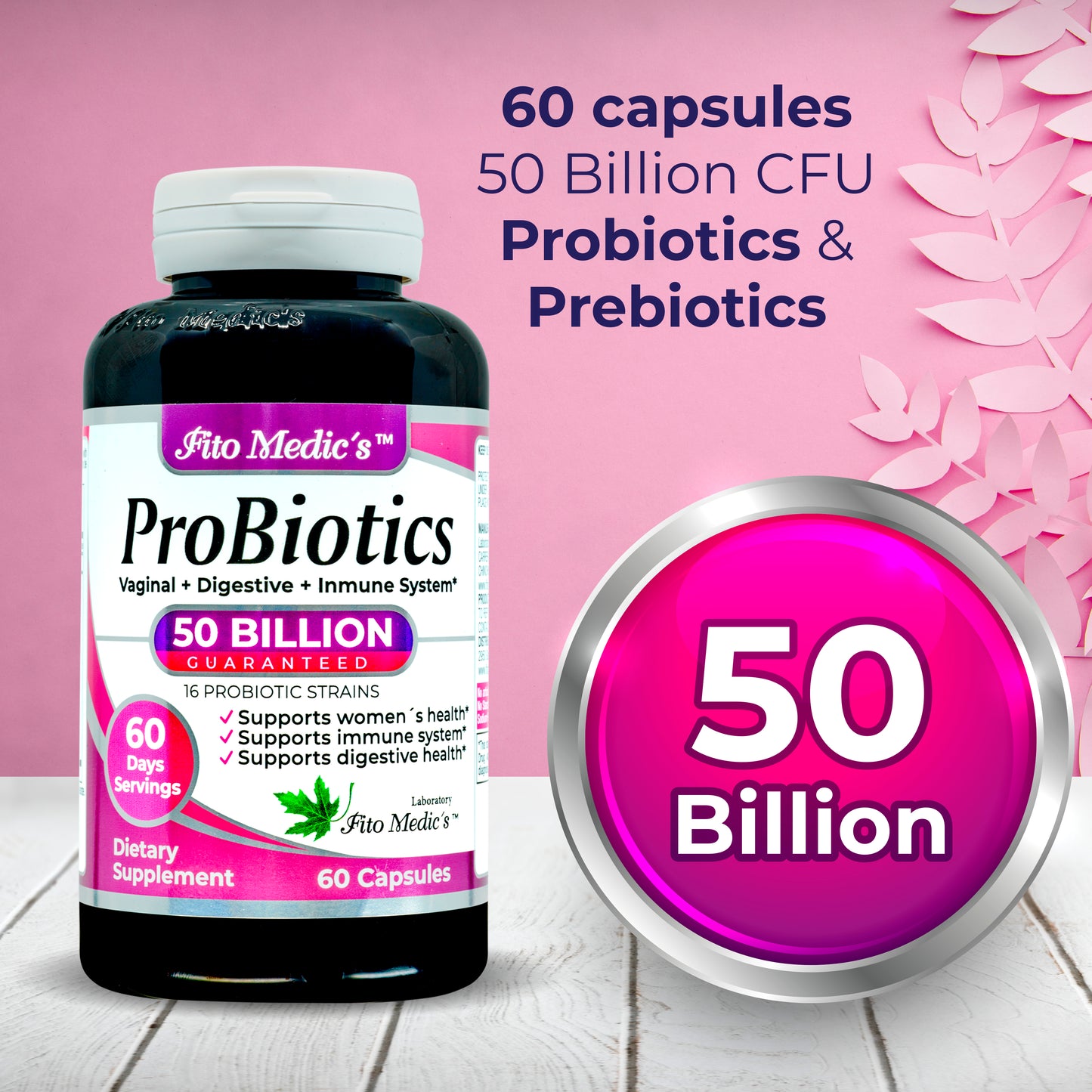 Probiotics for Women - 50 Billion CFU of - 60 Days Servings