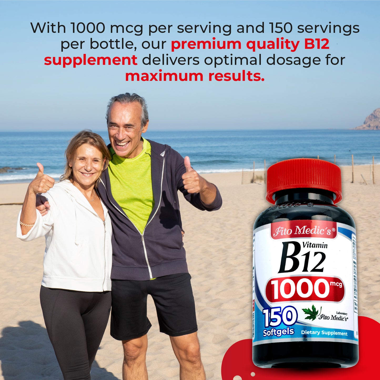 Vitamin B12 1000 mcg Ultra high Absorption 150 Servings