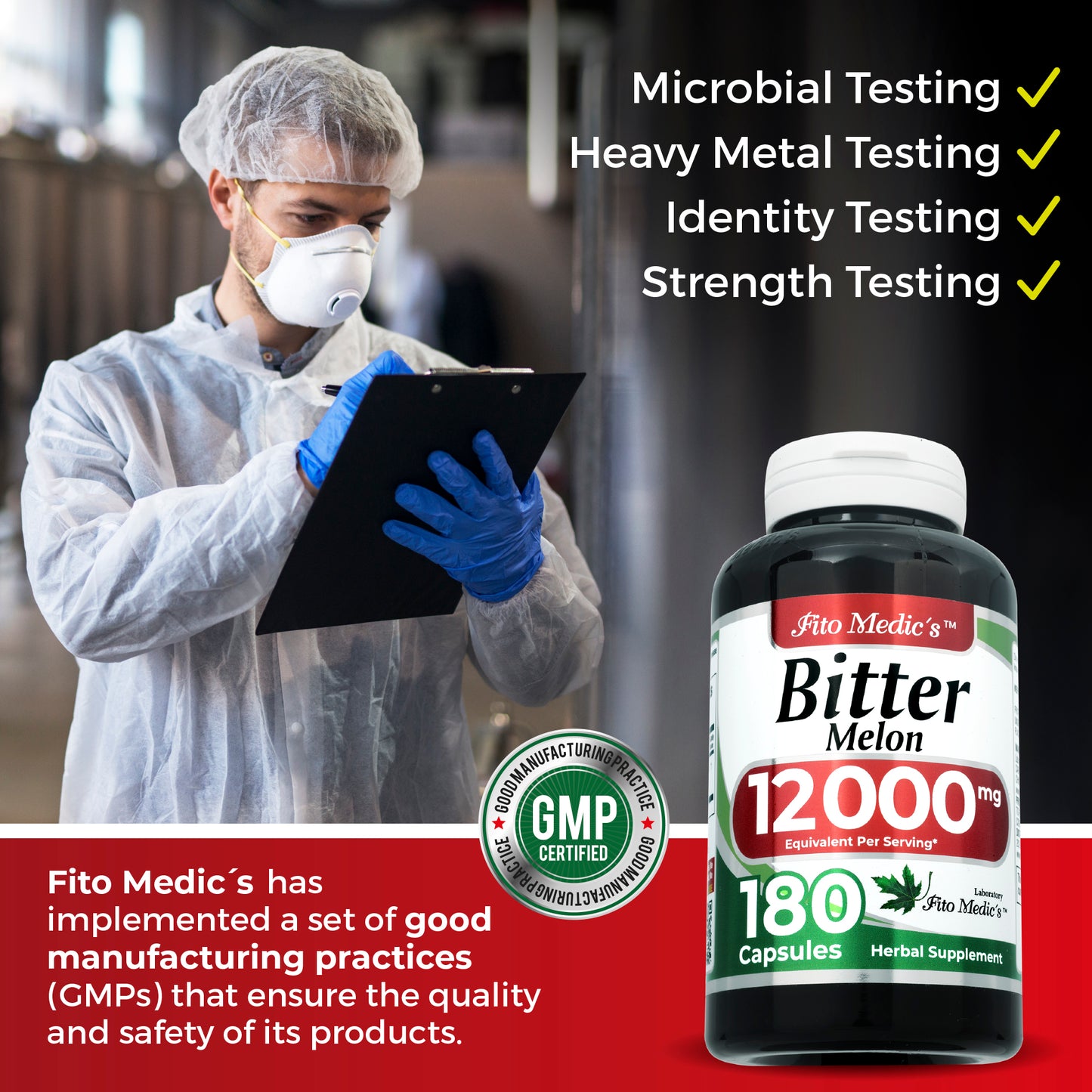 Bitter Melon Extract 12000 mg Ultra high Absorption 180 Capsules