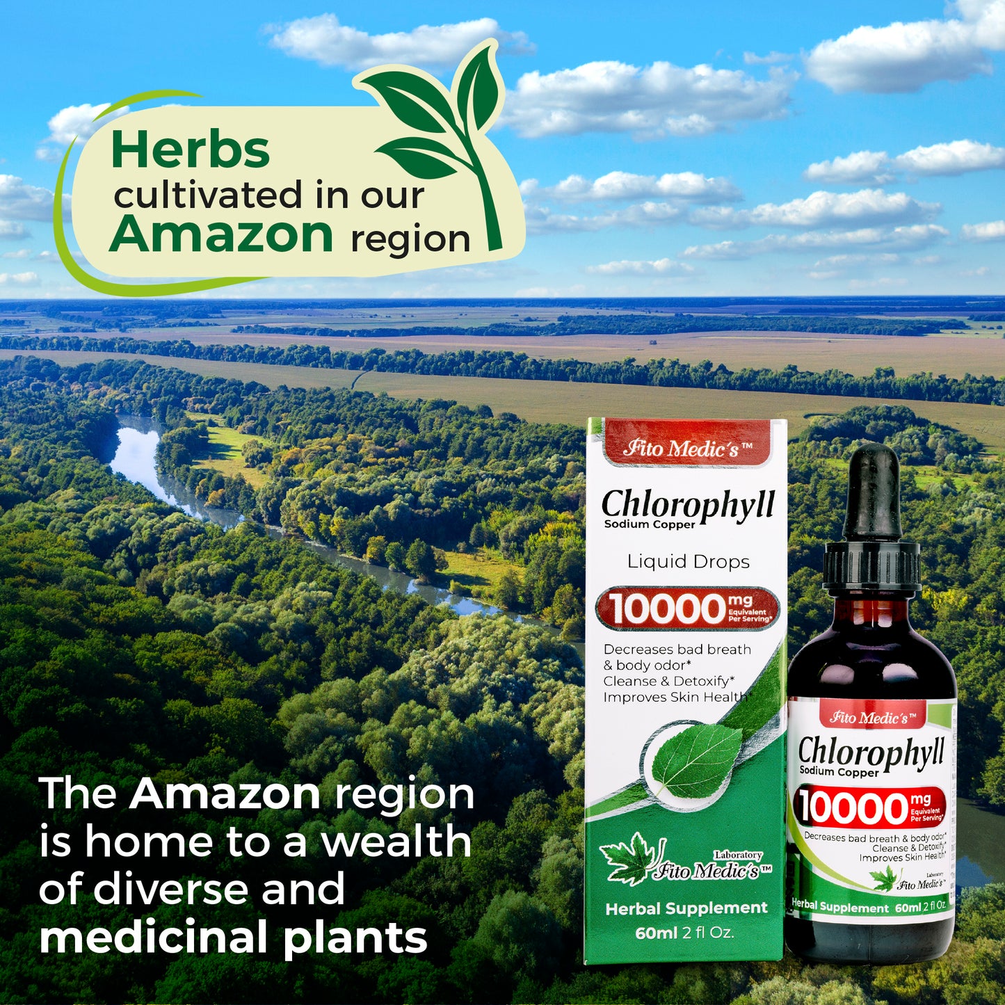 Chlorophyll Liquid Drops 10000 mg Ultra high Absorption