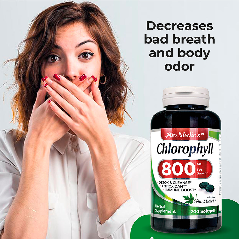 Chlorophyll Pure 800 mg Ultra high Absorption 200 Softgels