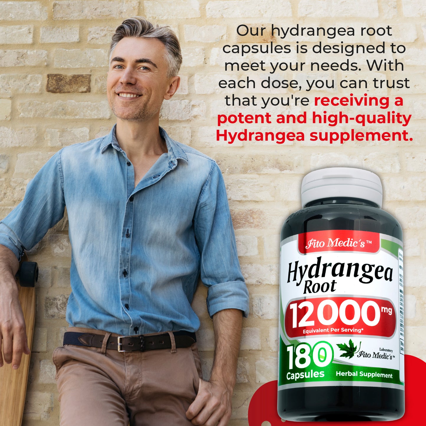 Hydrangea root 12000 mg Ultra high Absorption 180 capsules