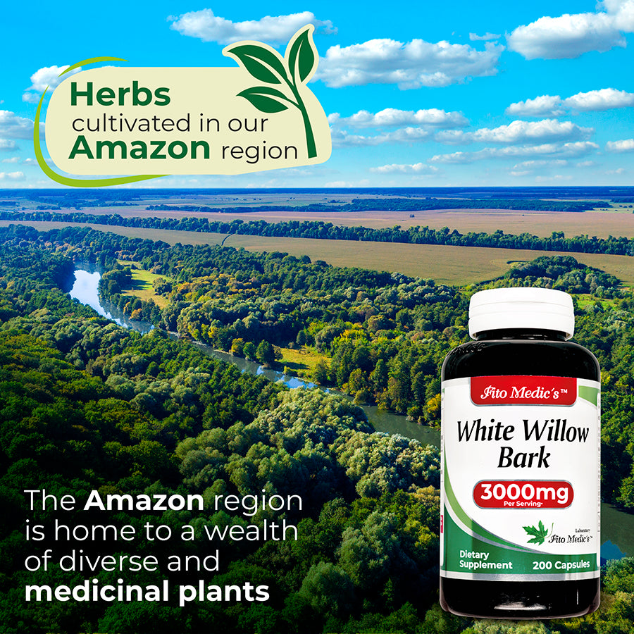 White Willow Bark - 180 Capsules -  Concentrate Extract - Ultra High Absorption